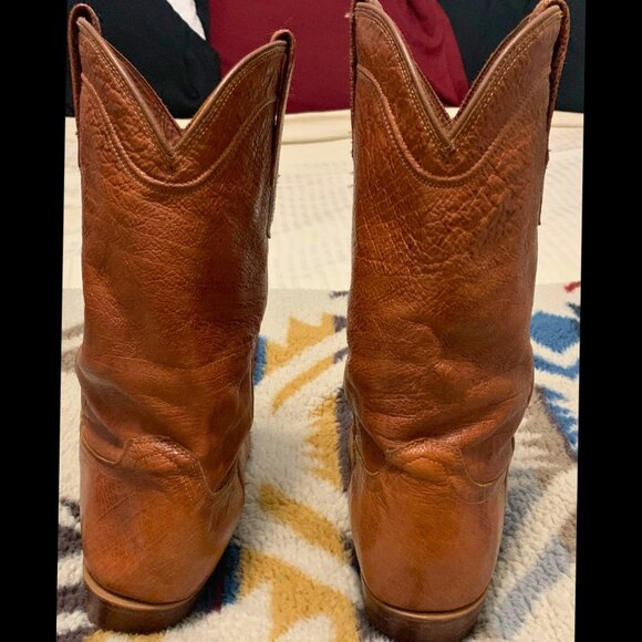 Tecovas "The Jasper" Brown Smooth Ostrich Cowboy Boots - Picture 4 of 5